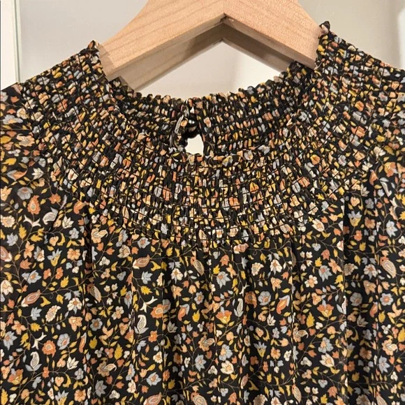 Madewell Long Sleeve Brown Floral Dress size XL - Picture 5 of 10